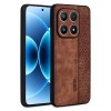 Чехол AZNS с 3D-тиснением и мягким покрытием Skin Feel на Xiaomi 15T 5G — коричневый