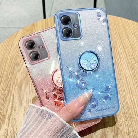 Противоударный чехол Gradient Acrylic для Motorola Moto G55 - синий