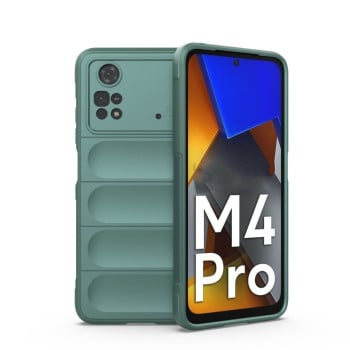 Силиконовый чехол Magic Flannel для Xiaomi Poco M4 Pro 4G - зеленый