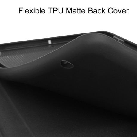 Кожаный чехол Cowhide Texture на iPad 9/8/7 10.2 (2019/2020/2021) с держателем для стилуса  - черный