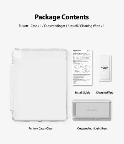 Чохол протиударний RINGKE GEN FUSION COMBO для iPad Pro 12.9 2021 - прозорий