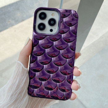 Чехол 3D Scale Style TPU для iPhone 15 Pro Max - темно-фиолетовый