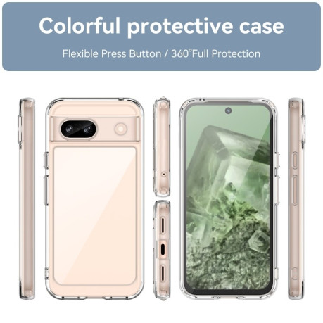 Протиударний чохол Colorful Acrylic Series для Google Pixel 8a - прозорий