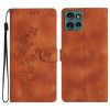 Чохол-книжка Flower Butterfly Embossing для Motorola Edge 50 5G - коричневий