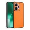 Чехол Escase из веган-кожи с текстурой карбона на Realme 15 Pro 5G Global — оранжевый