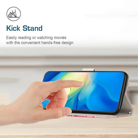 Чехол-книжка Painted Marble Pattern для Realme 12+ 5G/12 4G/13 4G - розовое золото
