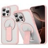 Противоударный чехол Acrylic Hybrid TPU MagSafe Holder для iPhone 16 Pro Max - розовый