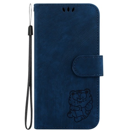 Чехол-книжка Little Tiger Embossed Leather на Realme 12 5G - синий