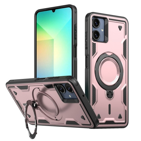 Протиударний чохол MagSafe Holder Armor PC Hybrid  для Samsung Galaxy A06 4G - рожеве золото