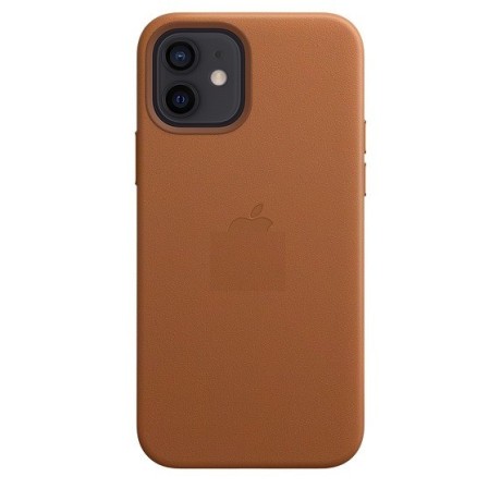 Кожаный Чехол Leather Case MagSafe Saddle Brown для iPhone 12 | 12 Pro