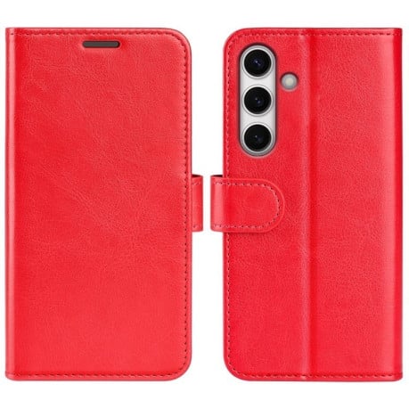 Чохол-книжка R64 Texture Horizontal Flip Leather для Samsung Galaxy S24 FE 5G - червоний