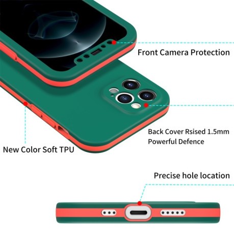 Противоударный чехол Dual-color для iPhone 11 Pro Max - зеленый