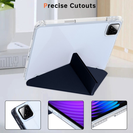 Чехол-книжка Clear Acrylic Demation Leather для Xiaomi Pad 7 / 7 Pro - синий