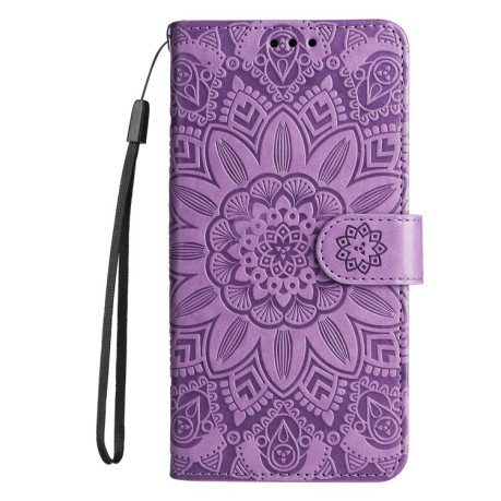 Чехол-книжка Embossed Sunflower для Vivo S12 / V23 5G - фиолетовый
