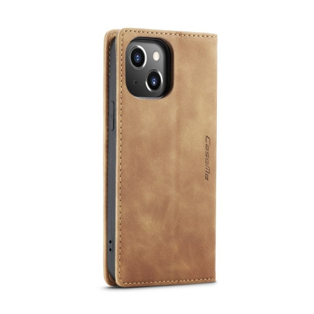 Кожаный чехол CaseMe-013 Multifunctional на iPhone 15 - коричневый