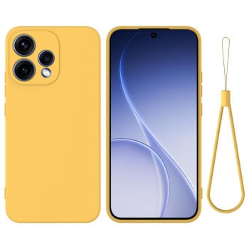 Силиконовый чехол Solid Color Liquid Silicone для OPPO Reno15 5G Global — жёлтый