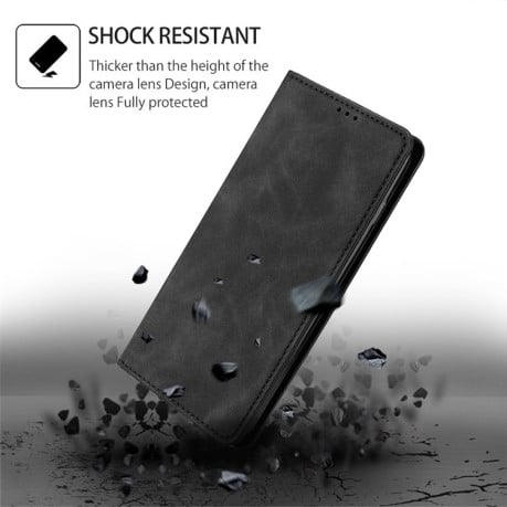 Чохол-книжка Retro Skin Feel Business Magnetic на Realme 12 5G - чорний