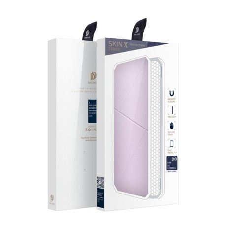 Чехол-книжка DUX DUCIS Skin X Series для Samsung Galaxy S22 Ultra 5G - розовый