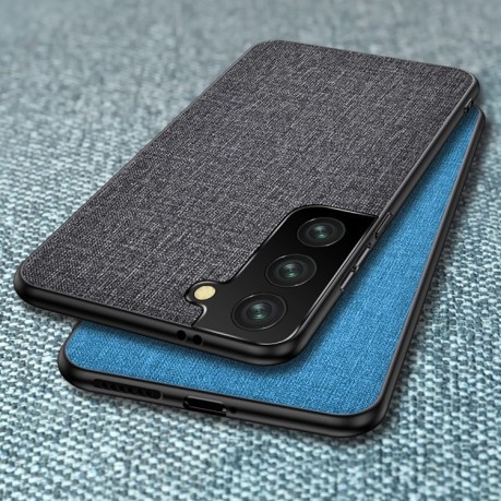Противоударный чехол Cloth Texture на Samsung Galaxy S21 FE - черный