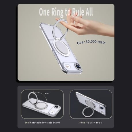 Чохол Kalebol з підставкою 360 та MagSafe на iPhone Air - прозорий