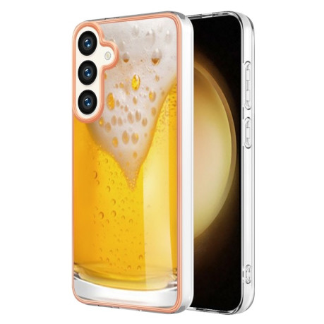 Противоударный чехол Electroplating IMD для Samsung Galaxy S24 5G - Beer
