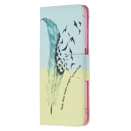 Чохол-гаманець Colored Drawing Pattern для Samsung Galaxy A03s - Feather