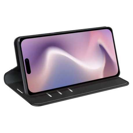Чехол-книжка Retro Skin Feel Business Magnetic на iPhone 16 - черный