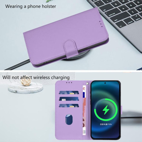 Чохол-книжка Skin Feel Solid Color Leather Xiaomi Redmi Note 14 4G 164.48mm - фіолетовий
