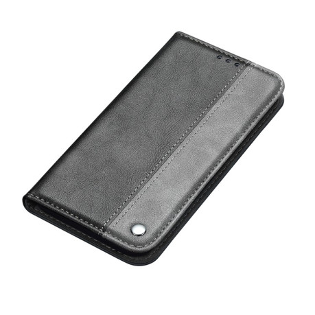 Чехол книжка Business Solid Color для Samsung Galaxy A11/M11 - черно-серый