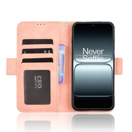 Чехол-книжка Skin Feel Calf на OnePlus 13T - розовый