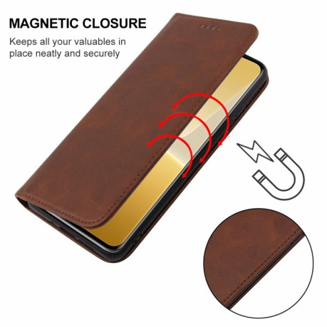 Чехол-книжка Magnetic Closure для Xiaomi 13T / 13T Pro - коричневый