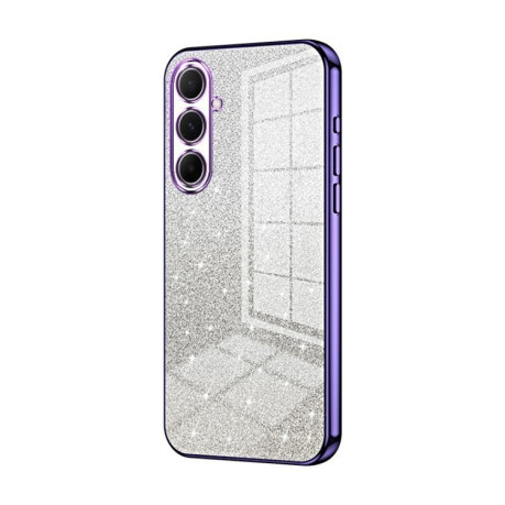 Ударозахисний чохол Gradient Glitter Powder Electroplated на  для Samsung Galaxy A56 - фіолетовий