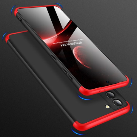 Противоударный чехол GKK Three Stage Splicing Full Coverage для Samsung Galaxy S21 Plus - черно-красный