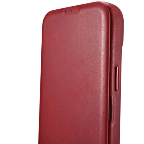 Шкіряній чохол-книжка iCarer CE Oil Wax Premium для iPhone 14 Pro Max - червоний