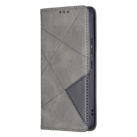 Чохол-книга Rhombus Texture на Samsung Galaxy S22 5G - сірий
