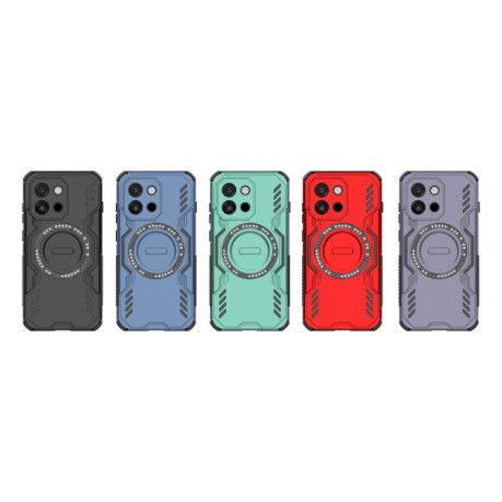 Противоударний чехол Butterfly Armor MagSafe Magnetic Ring Shockproof для OnePlus 13T - синій