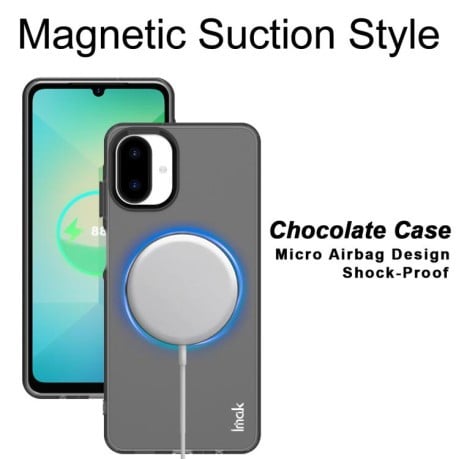 Чехол IMAK Chocolate Series с MagSafe на Samsung Galaxy A07 4G - черный