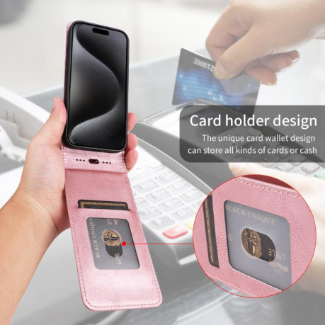 Флип-чехол Magnetic Vertical Flip Leather для Xiaomi Poco F7 Pro 5G - золото