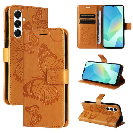 Чохол-книжка Embossed Butterfly  для Samsung Galaxy A26 5G - жовтий
