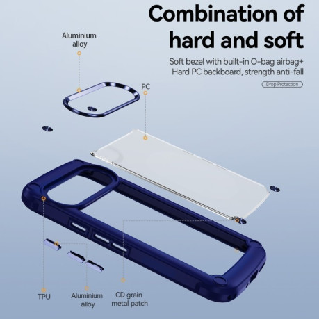 Противоударный чехол Lens Protection на Google Pixel 9 Pro XL - синий