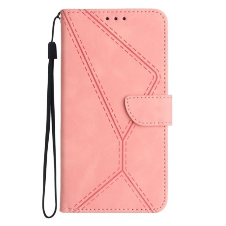 Чохол-книжка Stitching Embossed Leather для Samsung Galaxy A25 5G - рожевий