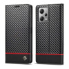 Чехол-книга LC.IMEEKE Carbon Fiber для Xiaomi Poco X5 Pro/Redmi Note 12 Pro 5G - Horizontal Black