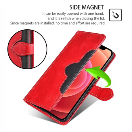 Чехол-книжка Stitching Skin Feel для OPPO A3/A3x/A40m - красный