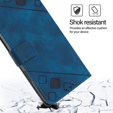 Чехол-книжка Skin-feel Embossed для Infinix Hot 50 Pro+ 4G - синий