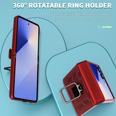 Чехол Sliding Window Hinge на Samsung Galaxy Flip 7 5G - красный