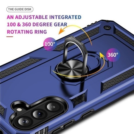 Противоударный чехол HMC 360 Degree Rotating Holder на Samsung Galaxy A36 5G - синий