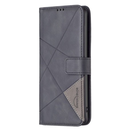 Чохол-книга Rhombus Texture для Xiaomi Redmi 14C 4G/Poco C75/Redmi A4 5G - чорний