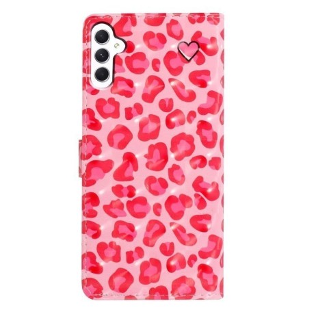 Чехол-книжка 3D Painting для Samsung Galaxy A56 5G - Pink Leopard Print
