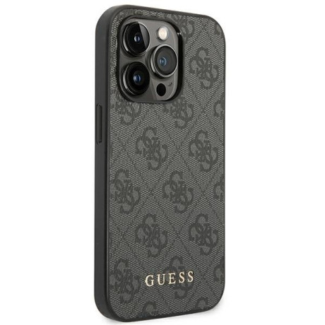 Оригінальний чохол Guess 4G Metal Gold Logo для iPhone 14 Pro Max - grey