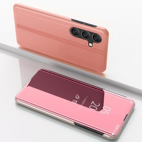 Чехол книжка Clear View на Samsung Galaxy A56 5G - розовое золото